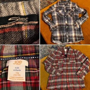 Bundle of Two Cozy Plaid Boy’s Shirts